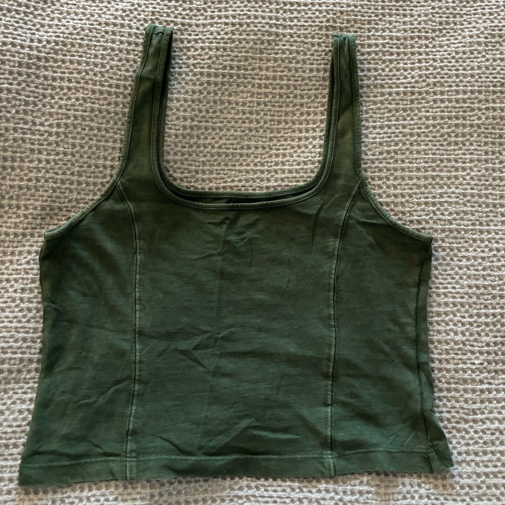 Aerie green cropped tank top
